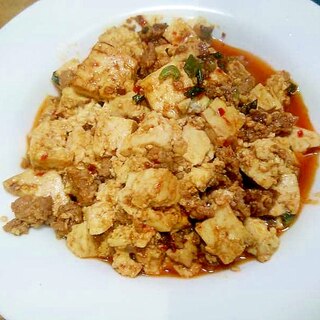 シンプルな麻婆豆腐/豚挽き肉小ネギ